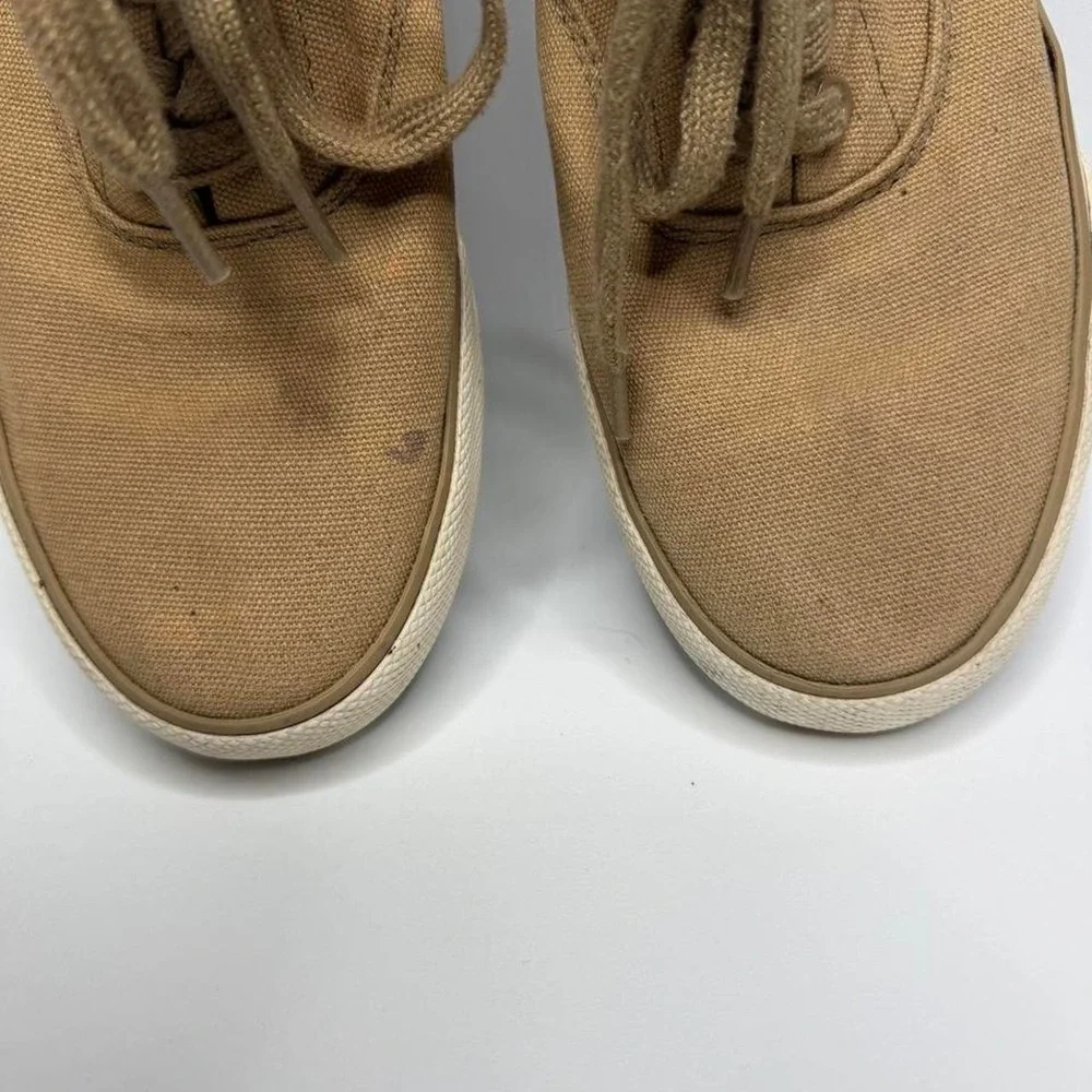 Polo Ralph Lauren Forestmont II Canvas Sneakers Men's 10.5 Tan Khaki Preppy